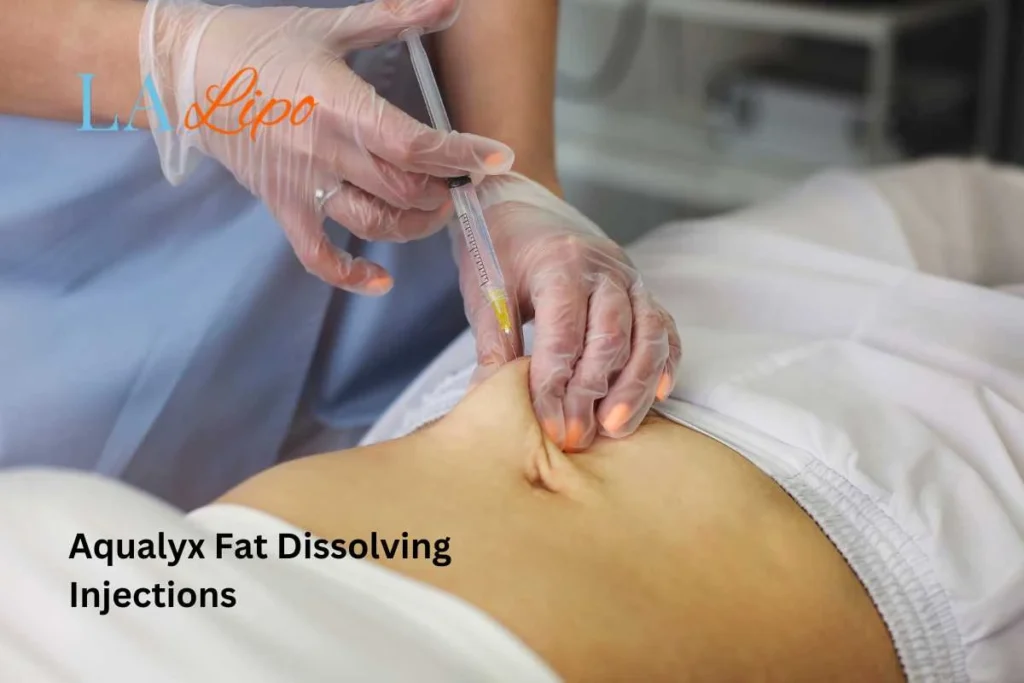 woman having fat dissolving injections Brentford in the stomach