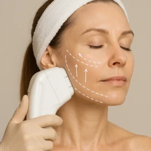 Woman having HI-FU to reduce wrinkles call LA LIPO Brentford Now!