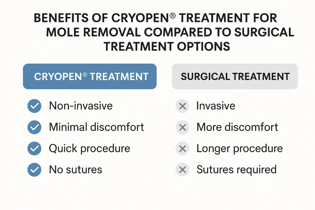 Benefits of facial mole removal Brentford - call our team today to book a consultation
