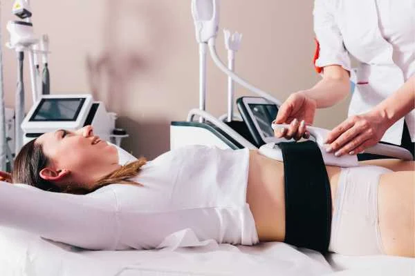 woman having body sculpting to help improve her body image and her mental health Brentford